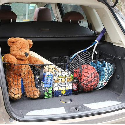 Car Trunk Cargo Net 3 Pocket Boot Storage Mesh SUV Sedan Pickup 110 x 30cm