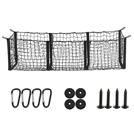 Car Trunk Cargo Net 3 Pocket Boot Storage Mesh SUV Sedan Pickup 110 x 30cm