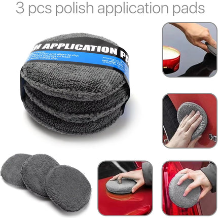 Car Cleaning 9 Piece Set Multi Color Glove Towel Wax Sponge Tire Brush Dust Kit