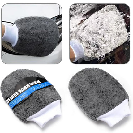 Car Cleaning 9 Piece Set Multi Color Glove Towel Wax Sponge Tire Brush Dust Kit