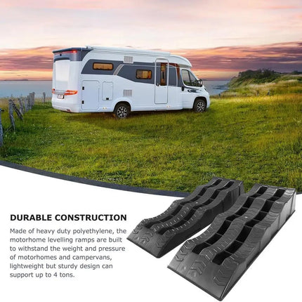 2pcs Plastic Three Step Parking Tire Pads for Cars Recreational Vehicles RV