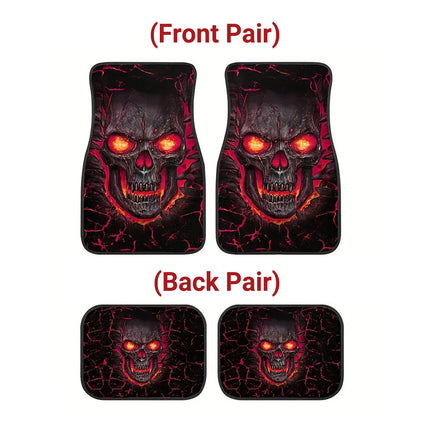 Car Floor Mats 4 Piece Set All Weather Waterproof Non Slip for Sedan SUV Protect