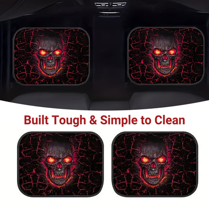 Car Floor Mats 4 Piece Set All Weather Waterproof Non Slip for Sedan SUV Protect