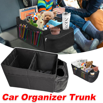 Automobile Storage Box Oxford Cloth Foldable Seat Storage Cup Holder Trunk Bag