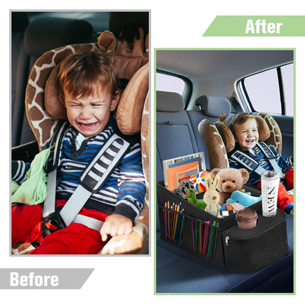 Automobile Storage Box Oxford Cloth Foldable Seat Storage Cup Holder Trunk Bag