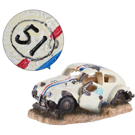 Aquarium Decoration Car Shape Ornament Fish Tank Decor Landscaping Accessory