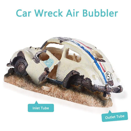 Aquarium Decoration Car Shape Ornament Fish Tank Decor Landscaping Accessory
