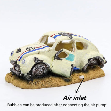 Aquarium Decoration Car Shape Ornament Fish Tank Decor Landscaping Accessory