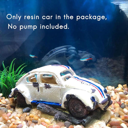 Aquarium Decoration Car Shape Ornament Fish Tank Decor Landscaping Accessory