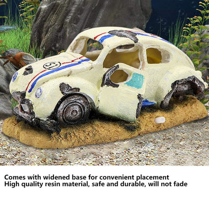 Aquarium Decoration Car Shape Ornament Fish Tank Decor Landscaping Accessory