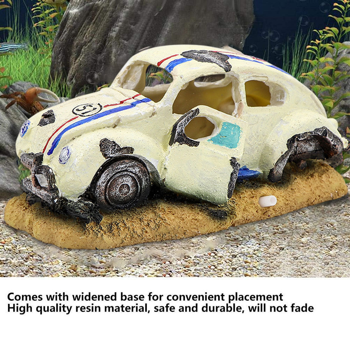 car fish tank accessories Aquarium Decoration Car Shape Ornament Fish Tank Decor Landscaping Acc – Aimall