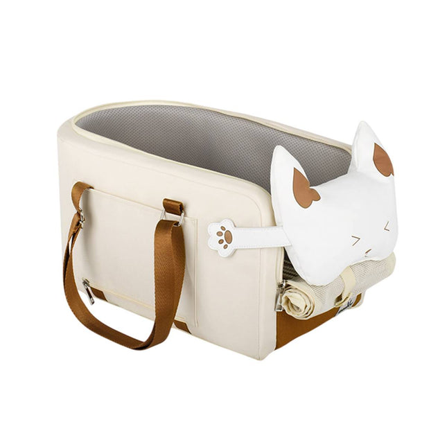 Car Central Console Pet Carrier Cat Dog Bag Breathable Cushion 43 x 25 x 22.5cm