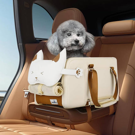 Car Central Console Pet Carrier Cat Dog Bag Breathable Cushion 43 x 25 x 22.5cm