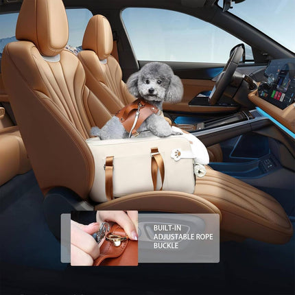 Car Central Console Pet Carrier Cat Dog Bag Breathable Cushion 43 x 25 x 22.5cm