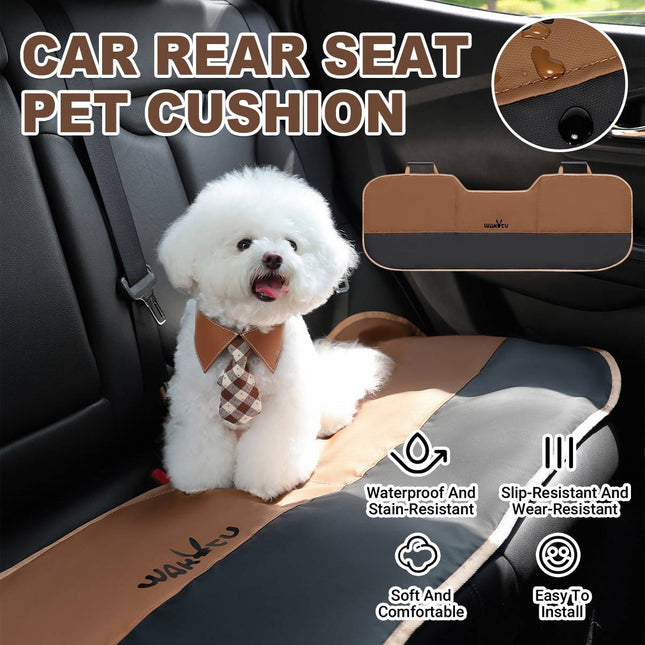 Pet Car Rear Seat Cushion Waterproof Dog Mat Tube Grip Anti Slip Universal Fit