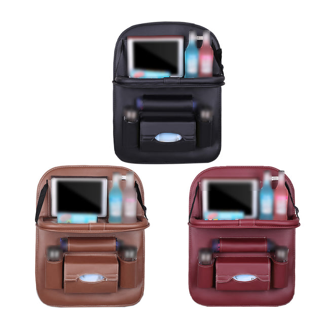 Car Seat Back Storage Bag Hanging Rear Seat Child Folding Dining Table Rack