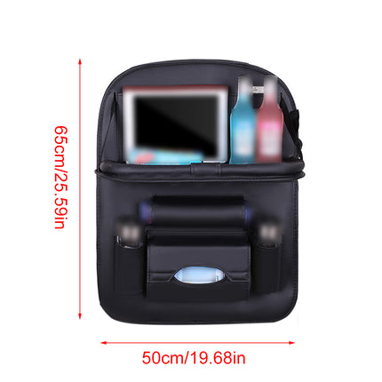 Car Seat Back Storage Bag Hanging Rear Seat Child Folding Dining Table Rack