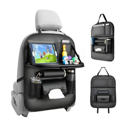 Car Seat Back Storage Bag Hanging Rear Seat Child Folding Dining Table Rack