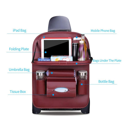 Car Seat Back Storage Bag Hanging Rear Seat Child Folding Dining Table Rack