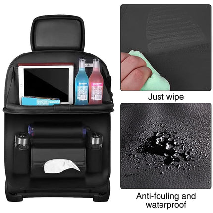 Car Seat Back Storage Bag Hanging Rear Seat Child Folding Dining Table Rack