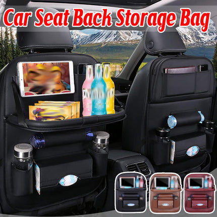 Car Seat Back Storage Bag Hanging Rear Seat Child Folding Dining Table Rack