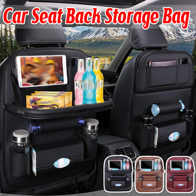 Car Seat Back Storage Bag Hanging Rear Seat Child Folding Dining Table Rack