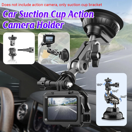 Car Suction Cup Camera Holder Strong Suction 360° Rotation Adjustable for Camera