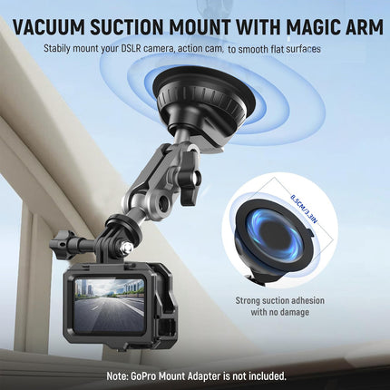Car Suction Cup Camera Holder Strong Suction 360° Rotation Adjustable for Camera