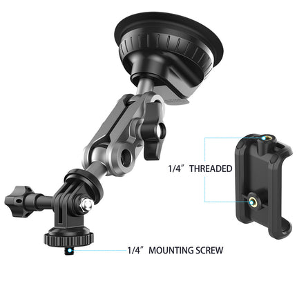 Car Suction Cup Camera Holder Strong Suction 360° Rotation Adjustable for Camera