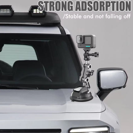 Car Suction Cup Camera Holder Strong Suction 360° Rotation Adjustable for Camera