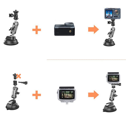 Car Suction Cup Camera Holder Strong Suction 360° Rotation Adjustable for Camera