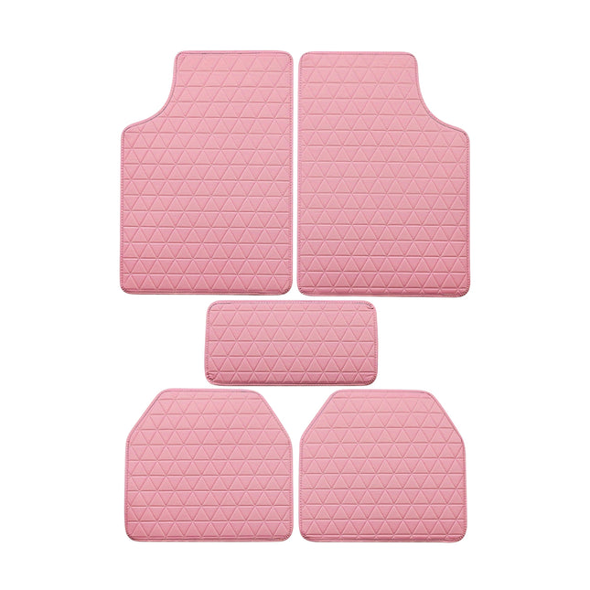 5Pcs Car Floor Mat Universal PVC Leather Carpet Vehicle Protective Floor Mat