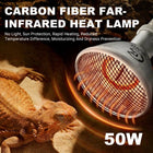 Reptile Far Infrared Heat Lamp 50W Carbon Fibre No Light Warmer Lizard Turtle