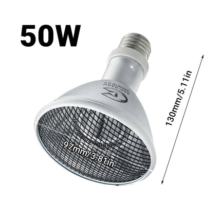 Reptile Far Infrared Heat Lamp 50W Carbon Fibre No Light Warmer Lizard Turtle