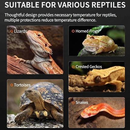 Reptile Far Infrared Heat Lamp 50W Carbon Fibre No Light Warmer Lizard Turtle
