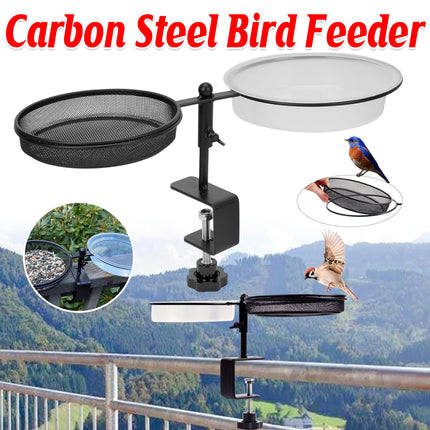 Carbon Steel Bird Feeder Weatherproof Outdoor Garden Yard Bird Feeding Accessory