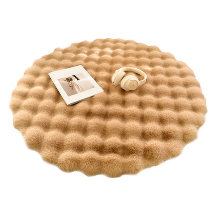 Round Plush Rug Soft Shaggy Carpet for Living Room Bedroom Sofa Floor Mat Decor