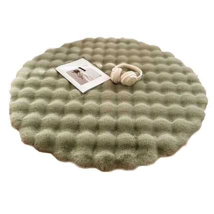 Round Plush Rug Soft Shaggy Carpet for Living Room Bedroom Sofa Floor Mat Decor