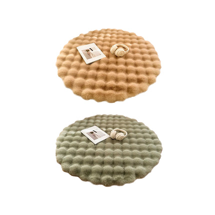 Round Plush Rug Soft Shaggy Carpet for Living Room Bedroom Sofa Floor Mat Decor