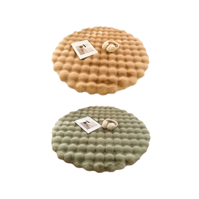 Round Plush Rug Soft Shaggy Carpet for Living Room Bedroom Sofa Floor Mat Decor