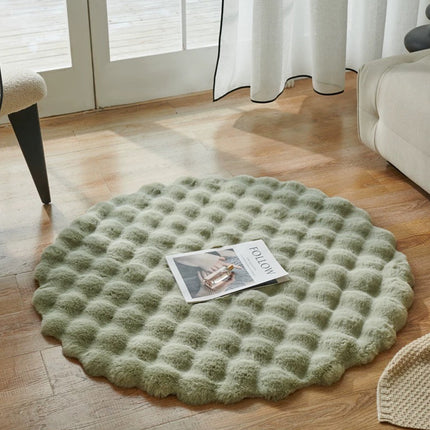 Round Plush Rug Soft Shaggy Carpet for Living Room Bedroom Sofa Floor Mat Decor