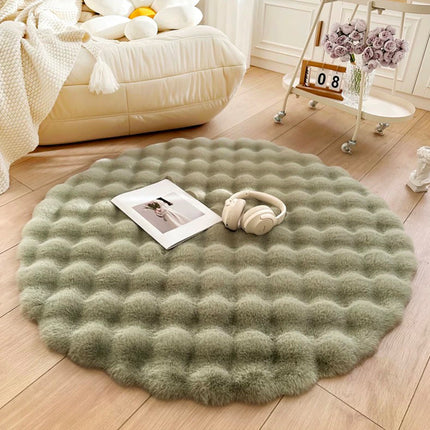 Round Plush Rug Soft Shaggy Carpet for Living Room Bedroom Sofa Floor Mat Decor