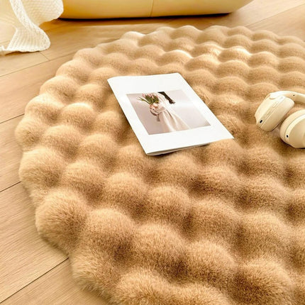 Round Plush Rug Soft Shaggy Carpet for Living Room Bedroom Sofa Floor Mat Decor