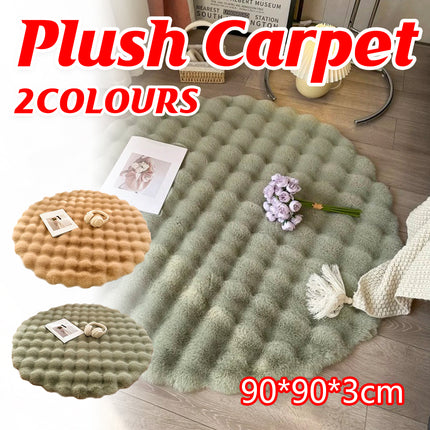 Round Plush Rug Soft Shaggy Carpet for Living Room Bedroom Sofa Floor Mat Decor