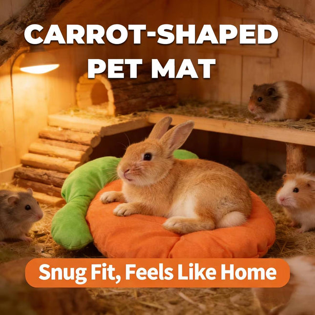 Carrot Shape Plush Pet Mat Soft Bed for Small Animals