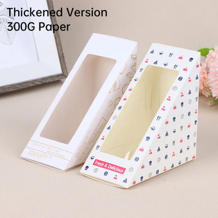 Transparent Window Sandwich Packaging Boxes Disposable Food Safe Leakproof