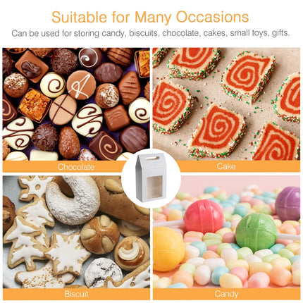 24PCS Handheld Gift Box Sturdy Durable for Holiday Wedding Present Packaging Use