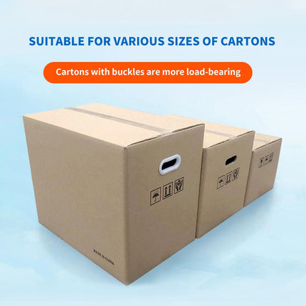 100pcs Plastic Carton Handle Durable Box Grip Holder Packaging Moving Storage