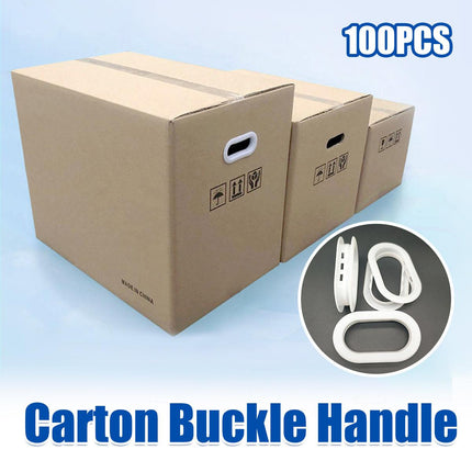 100pcs Plastic Carton Handle Durable Box Grip Holder Packaging Moving Storage