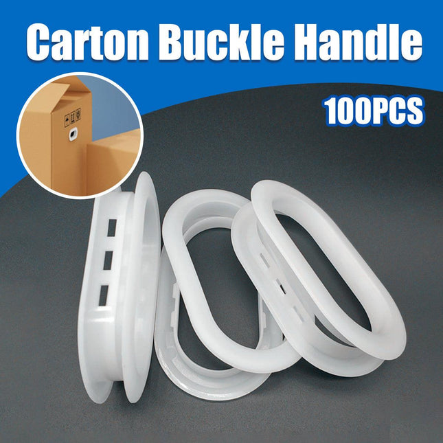 100pcs Plastic Carton Handle Durable Box Grip Holder Packaging Moving Storage